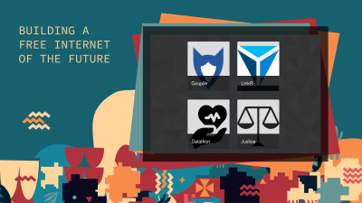  image linking to InterHop on digital freedoms and open source software in healthcare